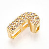 Brass Micro Pave Cubic Zirconia Charms KK-N254-217G-J-2