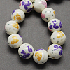 Handmade Printed Porcelain Beads PORC-Q199-12mm-11-1