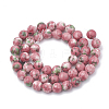 Dyed Natural Ocean White Jade Round Bead Strands G-R295-6mm-12-2