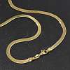 4mm Rack Plating Brass Flat Snake Chain Necklaces for Women Men MAK-L044-14G-3