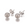 Tarnish Resistant 304 Stainless Steel Stud Earrings EJEW-L215-58D-P-1