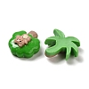 Plant Theme Opaque Resin Cabochons RESI-Q228-04-2