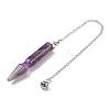 Natural Amethyst Pointed Dowsing Pendulums G-Q184-04G-P-3