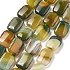 Natural Banded Agate Beads Strands G-K392-B05-13x18mm-2