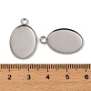 304 Stainless Steel Pendant Cabochon Settings X-STAS-NH0002-01B-P-3