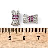 Brass Micro Pave Cubic Zirconia Screw Clasps KK-H202-15P-3