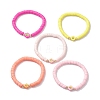 5Pcs 5 Colors Polymer Clay Beaded Stretch Bracelet Sets BJEW-JB10209-S-1