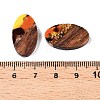 Transparent Resin and Walnut Wood Pendants RESI-T057-03M-3