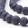 Synthetic Blue Goldstone Beads Strands G-T106-008A-2