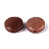Synthetic Goldstone Coin Beads G-Q601-36B-2