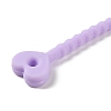 Heart Shape Silicone Cable Zip Ties AJEW-C034-02D-2