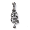 Brass Micro Pave Cubic Zirconia Fold Over Clasps KK-D360-13B-1