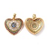 Brass Micro Pave Cubic Zirconia Pendants ZIRC-P092-037G-RS-3