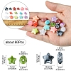 60Pcs 2 Styles Opaque Imitation Gemstone Acrylic Beads OACR-FS0001-85-4