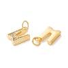 Rack Plating Eco-friendly Brass Micro Pave Clear Cubic Zirconia Charms KK-D072-01G-U-NR-2