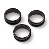 201 Stainless Steel Grooved Finger Ring Settings STAS-TAC0001-10A-B-5