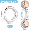925 Sterling Silver Spring Gate Rings STER-CN0001-43P-2