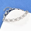 304 Stainless Steel Link Chain Bracelets for Women BJEW-H207-01D-P-1