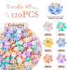 120Pcs 6 Colors Opaque Resin Cabochons CRES-TA0001-28-5