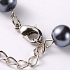 Glass Pearl Beads Anklets AJEW-AN00039-02-3