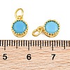 Brass Pave Cubic Zirconia Charms CU-CBA3D67-02G-3