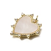 Valentine's Day Brass Micro Pave Clear Cubic Zirconia Pendants KK-C262-13A-G-2