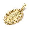 Brass Micro Pave Cubic Zirconia Pendants KK-S391-14G-2