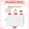 20Pcs ABS Plastic Pearl Pin JEWB-BC0001-16B-2