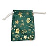 Gold Stamping Christmas Velvet Storage Bags ABAG-Q053-01B-01D-1