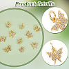   10Pcs 5 Style Brass Micro Pave Clear Cubic Zirconia Charms KK-PH0006-04-4