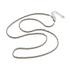 Brass Sterling Silver Chains Necklaces for Women NJEW-D302-25P-4
