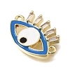 Brass Micro Pave Clear Cubic Zirconia Charms KK-C263-14G-2