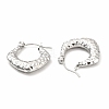 304 Stainless Steel Chunky Rhombus Hoop Earrings for Women EJEW-F283-04P-2
