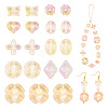90Pcs 9 Styles Two Tone Transparent Acrylic Beads MACR-TA0002-11-2