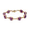Natural Amethyst Beaded Bracelets for Men Women BJEW-TA00012-03-1