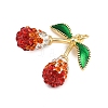 Brass Enamel Pendants KK-C114-28A-G-2