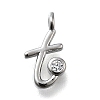 Brass Micro Pave Cubic Zirconia Pendants KK-B132-12P-T-1