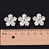 5-Petal Flower ABS Plastic Imitation Pearl Bead Caps OACR-R016-21-4