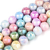 Anti-Tarnish Electroplate Glass Beads Strands GLAA-N010-10mm-02-1