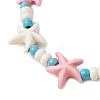 Synthetic Turquoise Beads Stretch Bracelets BJEW-JB12019-02-4