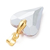 Electroplated Transparent Glass Pendants PALLOY-JF05156-01-5