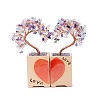 Heart Money Tree Natural Gemstone Bonsai Display Decorations DJEW-G027-16RG-02-1