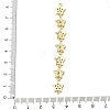 Brass Micro Pave Clear Cubic Zirconia 7 Star Links Connector Charms KK-H539-16G-4