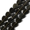 Natural Golden Sheen Obsidian Beads Strands G-M403-A46-03-2