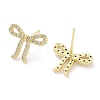 Brass Cubic Zirconia Stud Earrings for Women EJEW-S217-B04-2