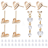 4Pairs Brass Studs Earring Findings KK-BC0014-66-1