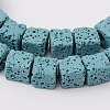 Synthetic Lava Rock Bead Strands G-N0104-8mm-14-1