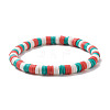 4Pcs 4 Style Polymer Clay Heishi Surfer Stretch Bracelets Set X1-BJEW-TA00261-10