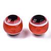 Round Evil Eye Resin Beads RESI-R159-10mm-05-3