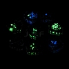 Luminous Transparent Resin Pendants RESI-D057-18-5